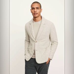 Vince Men's Light Gray Wool Fleece Blazer